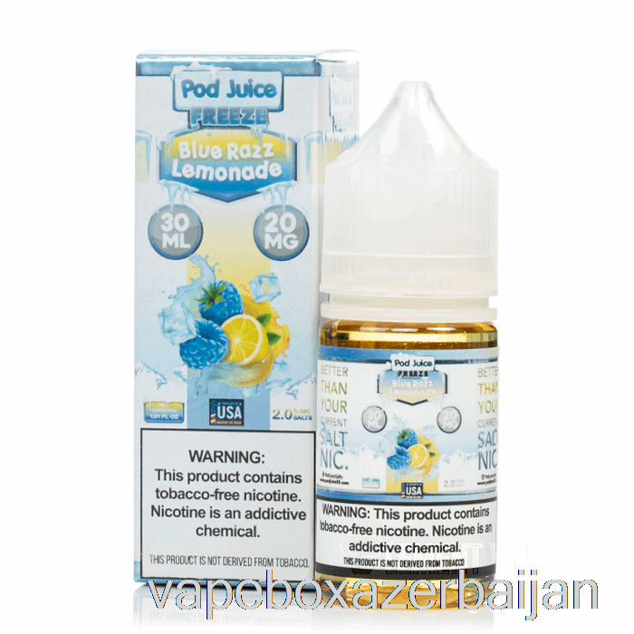 E-Juice Vape FREEZE Blue Razz Lemonade - Pod Juice - 30mL 10mg